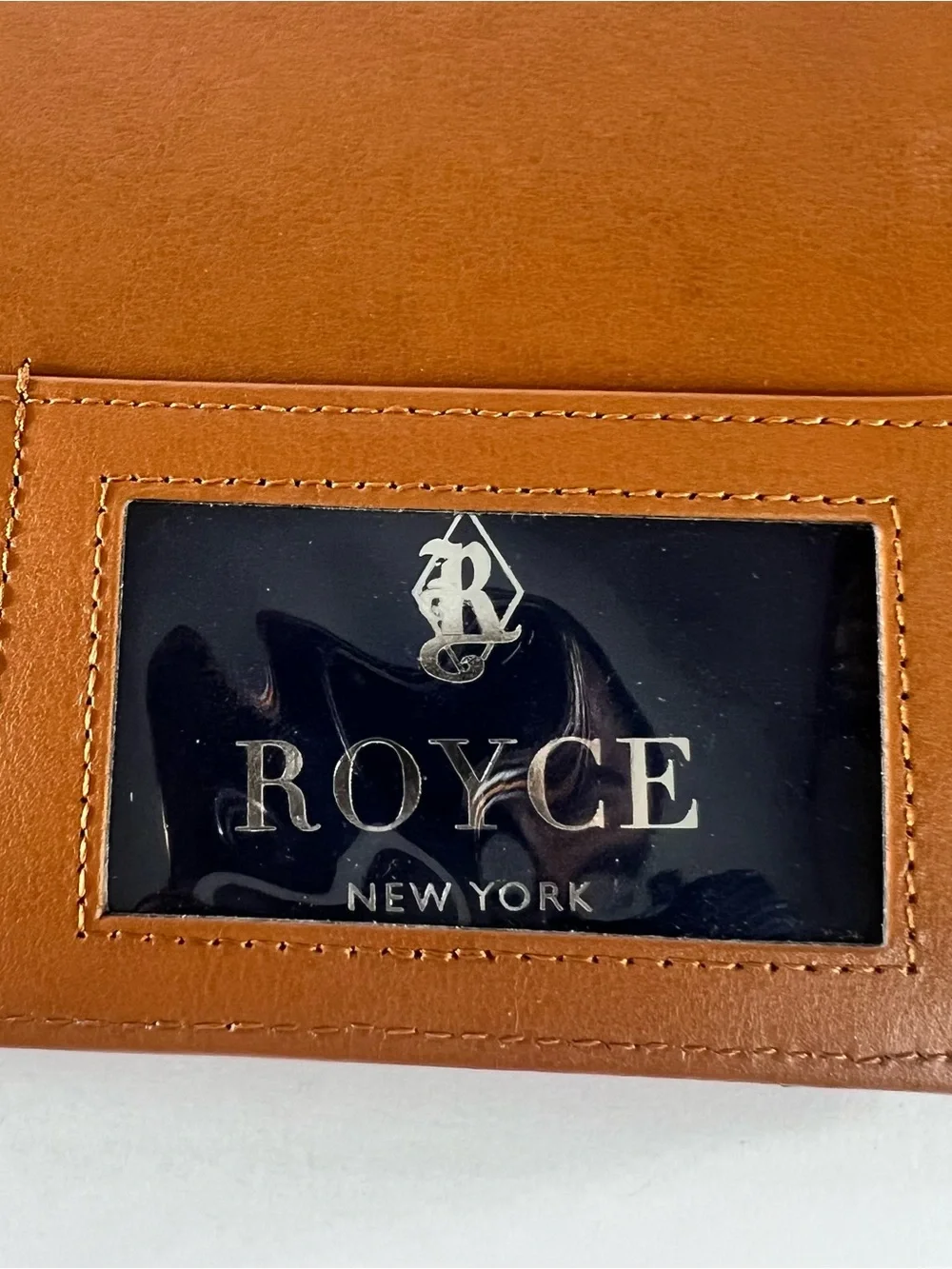 Leather Portfolio Folder in Cognac Brown